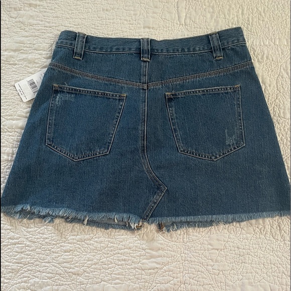 NWT Free People Pleated Denim Skirt Size 30 - Picture 2 of 4